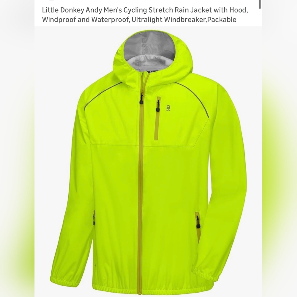 Little‎ Donkey Andy High-Visibility Hooded Raincoat in Yellow - Outdoor Shell